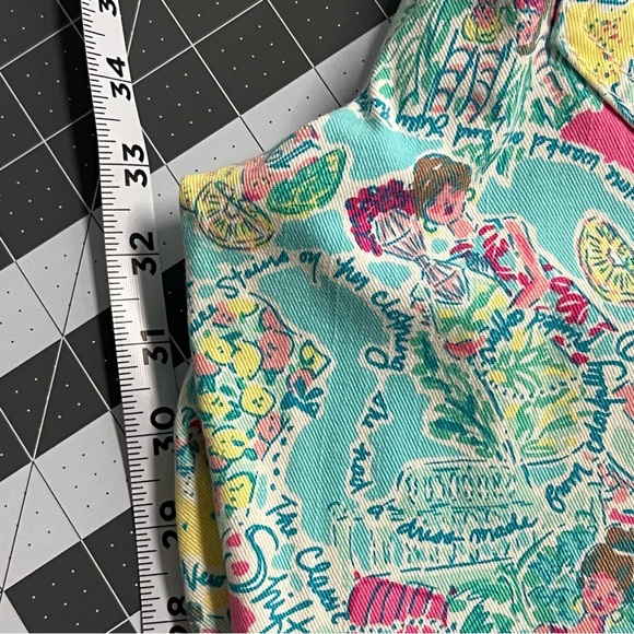 Lilly Pulitzer Worth Skinny Mini Jeans Size 4 Floral Bright Preppy Vacation - Picture 9 of 10